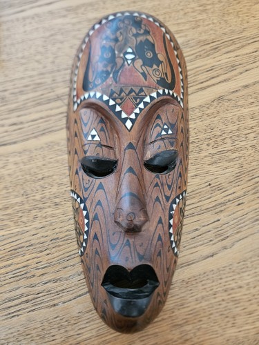 Carved wooden tribal mask - tribal,