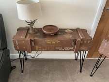 Genuine RAF Ammunition Crate Hall Table Military Vintage