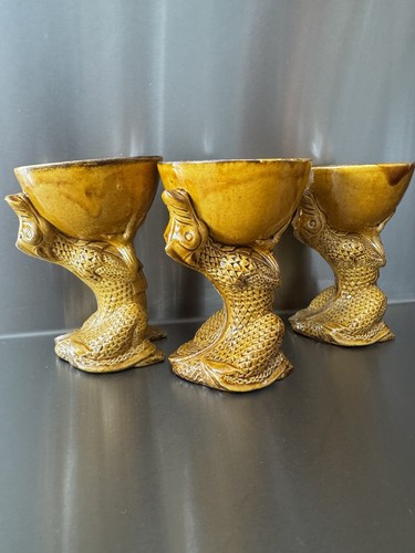 Vintage ceramic fish - ceramic, pedestal