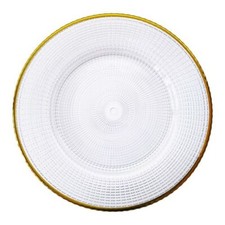 13" Decorative Charger Glass