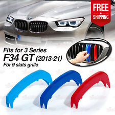 Fits BMW 3 Series GT F34 2013-2021 Kidney 9 Slats Grille M Sport 3 Colour Covers