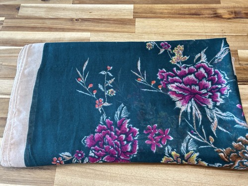 Vintage sheer floral shawl - sheer,