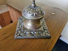 antique brass inkwell