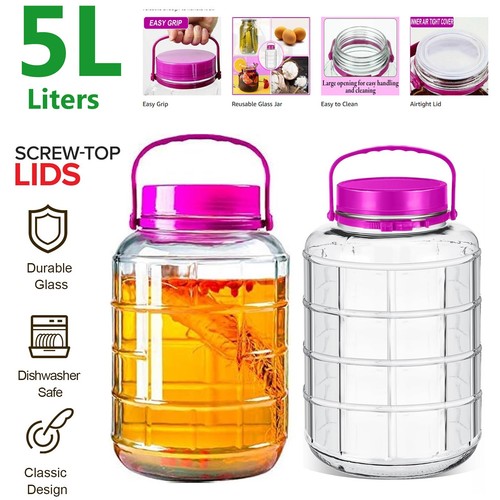 Large glass storage - 5l, jar