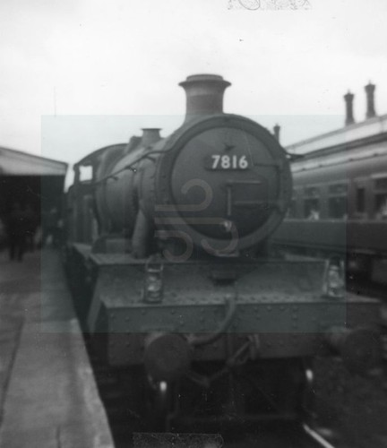 Steam train photo negative - steam, &