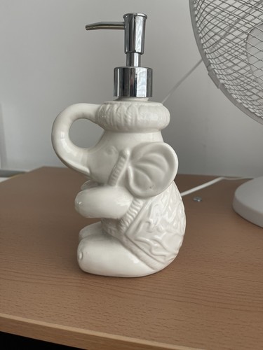 White ceramic elephant - white, soap