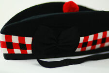 Glengarry Hat Scottish Wool Piper Bonnet Triple Diced Highland Scots Cap