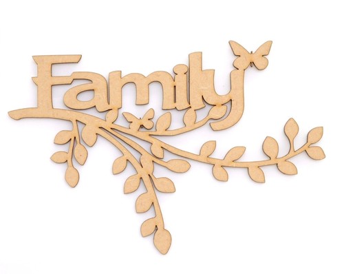 Wooden family branch shape - family,