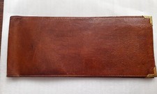 Vintage Brown Leather Cheque Book And Note Wallet
