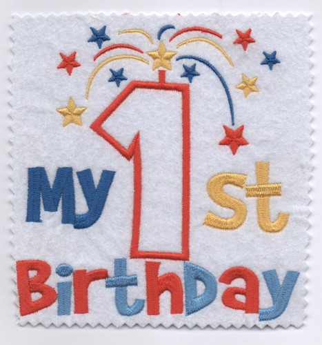 Hand made embroidered card - hand,