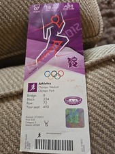 London Olympics Stadium 2012 Ticket. 7th August Evening Session London 2012