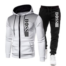 Casual Mens Sportswear Sets Jogging Suit Tracksuit Gym Sweat Sportswear New Suit
