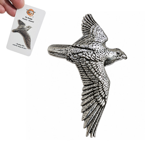 Falcon pin badge pewter bird - falcon,