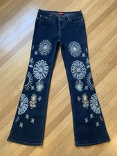 EUC bebe Floral Embroidered