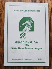 NSW Grand Final Day 1987 programme – Australia: Wollongong City vs Canberra City