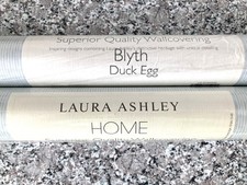2 x LAURA ASHLEY BLYTH WALLPAPER DUCK EGG W074900-A/1 & W070970-A/1 NEW SEALED