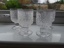 SET of 4 WHITEFRIARS EVEREST WINE GLASSES - 4 1/4" .... GLACIER.