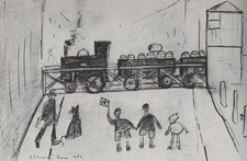 L S LOWRY  PENCIL DRAWING
