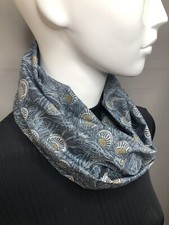 Snood Cowl Circle Loop Scarf Liberty “Hera” Peacock  Tana Lawn Cotton Handmade