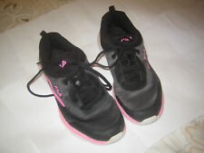 Ladies trainers ‘ FILA ‘ – size 5.5 – black / pink trim – good condition