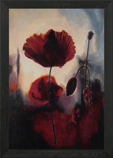 Red Poppies Painting Framed