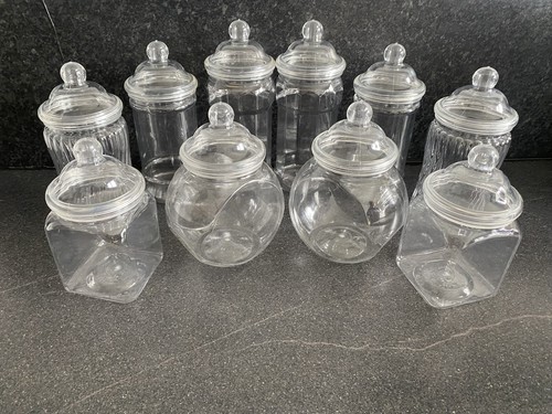 X10 victorian plastic jars - plastic,
