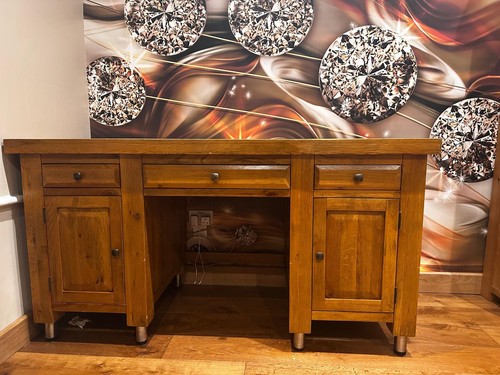 Hercules oak desk with - desk,
