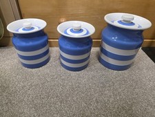 3 x T G Green Cornishware