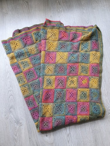 Vintage handmade granny square - handmade,