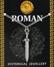 Roman Gladius Sword Silver Pendant Necklace