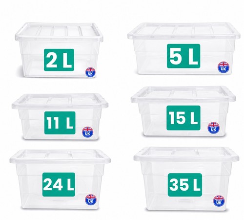 Clear plastic storage - clear, with