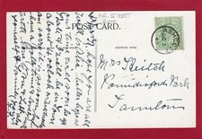 Ashcott 1910 Single Circle Postmark Nr Glastonbury Street on pc AN157