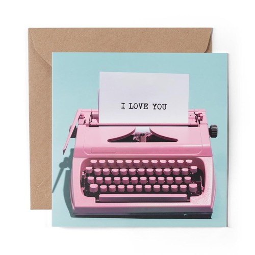 Blank greeting card - greeting, pink