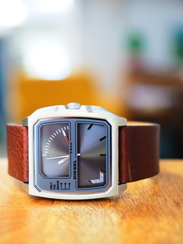 Diesel watch leather - &,