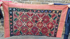 Mongolian Kazakh hand embroidered traditional vintage unique yurt wall hanging