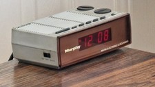 Murphy Radio Alarm Clock / Vintage / Rare / Burgundy / Space Age / Vintage / 70s