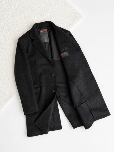 Prada virgin wool dark gray - virgin,