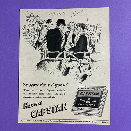 Wills capstan advert 1950 - wills,