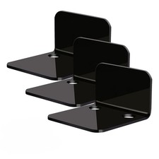 Set of 3 Clear Acrylic Floating Shelves No Drill Easy Mount for Video Equipment