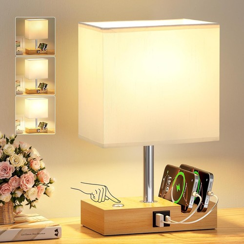 Bedside lamps wooden table - wooden,