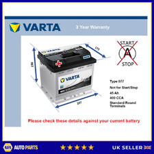 Car Battery B20 Varta 077 400A