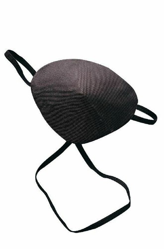 Black fabric pirate eye - black,