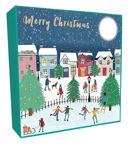 Box christmas village - box, of
