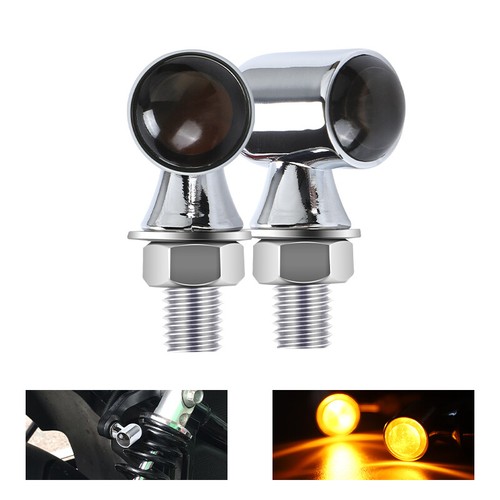 Chrome mini motorcycle led - 2x,