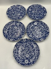 Next Annelise Side Plates x 5 Blue White Floral 7.5” Vgc