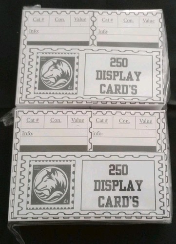 500 stamp display card inserts - 500,