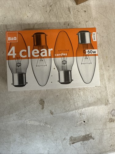 Homebase clear candle bulb 60w - clear,