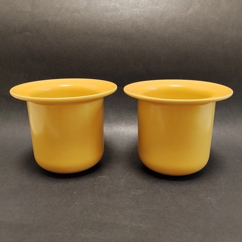 Yellow cylindrical stoneware - yellow,