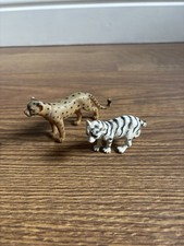 Small wildlife Cheetah & Snow Tiger Figures safari Children Toys