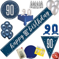 Blue 90th & Happy Birthday